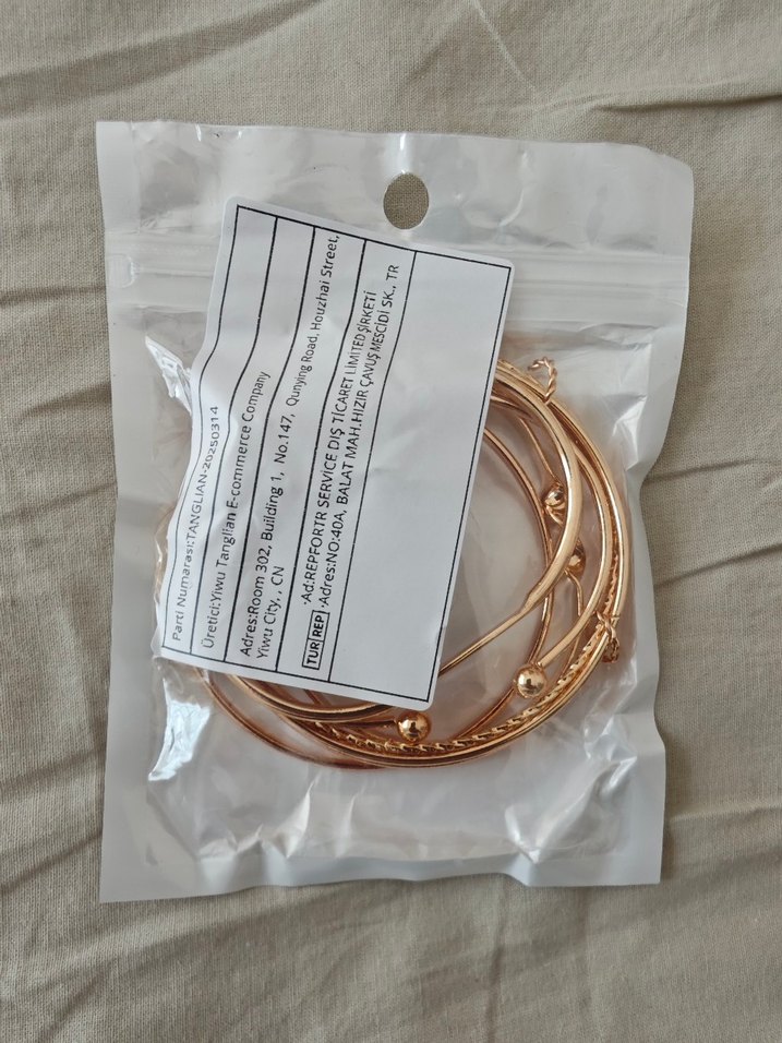 5 Parça Kadın Altın Renkli Bohem Bileklik Seti - Görsel 3