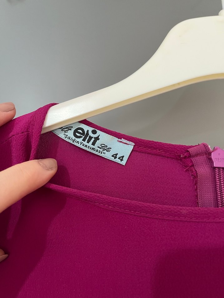 Bordo Uzun Kollu Salaş Tunik - Görsel 2