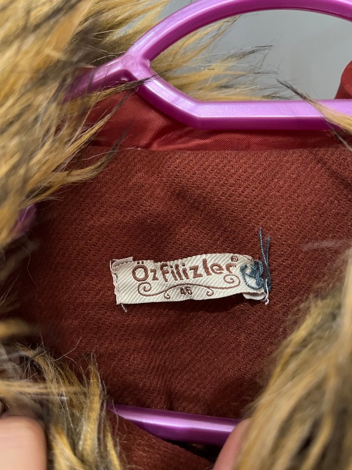 Kahverengi Kürklü Uzun Kadın Kaban - Görsel 2