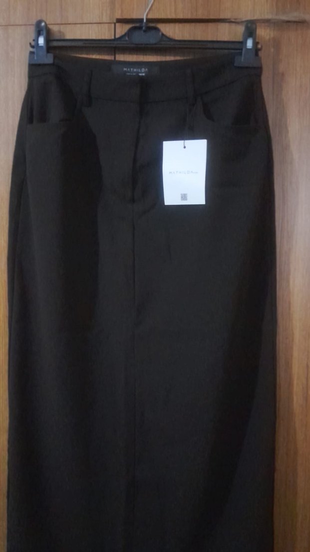 MathildaStore Açık Kahve Midi Kalem Etek - Görsel 2