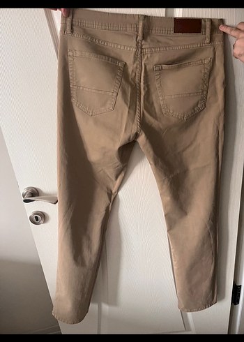 Bej Erkek Keten Pantolon Regular Fit - Görsel 2