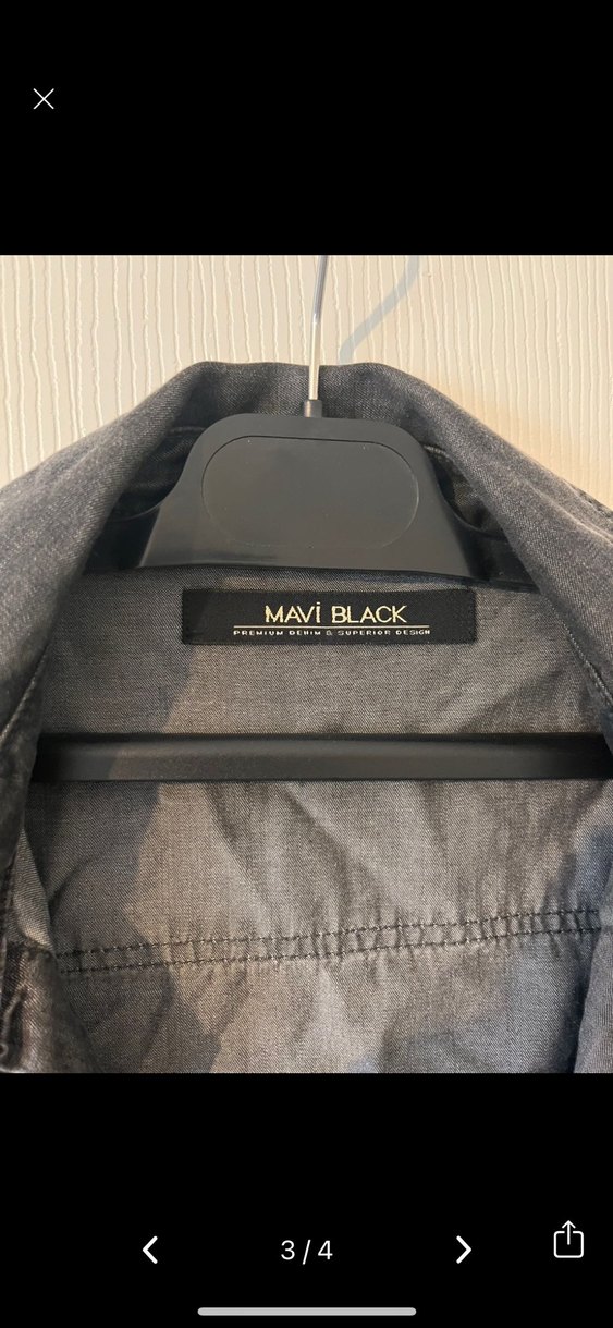 Gri Erkek Denim Ceket Düğmeli Rahat Kesim - Görsel 3