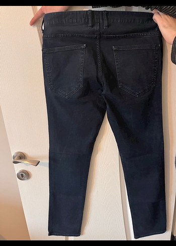 Lacivert Düğmeli Erkek Denim Pantolon - Görsel 2