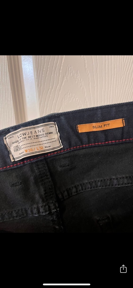 Lacivert Düğmeli Erkek Denim Pantolon - Görsel 3