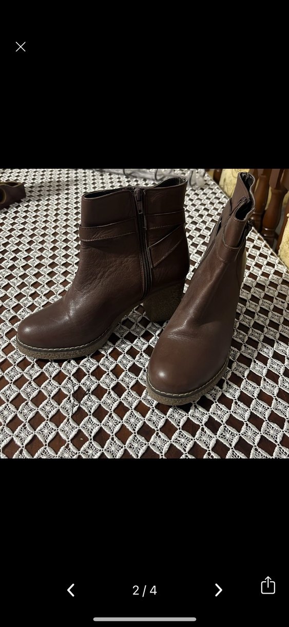 Kadın Kahverengi Hakiki Deri Tokalı Bot - Görsel 2