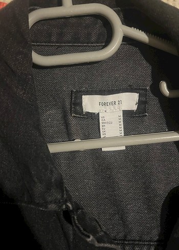 40 Beden Siyah Düğmeli Kadın Denim Ceket