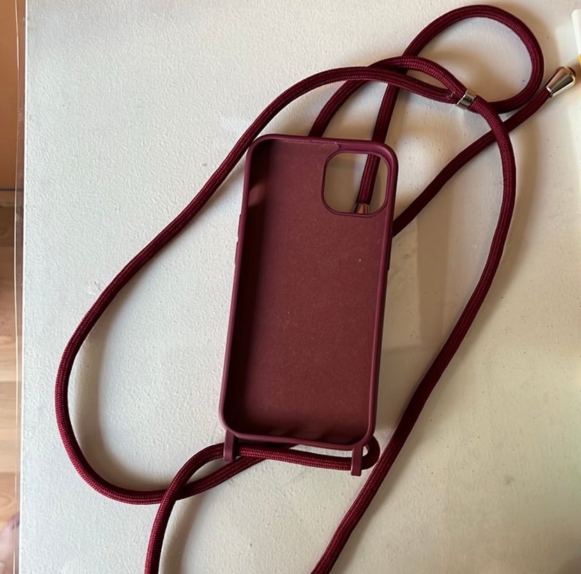 Bordo Elastik Bohem Telefon Kılıfı - Görsel 2