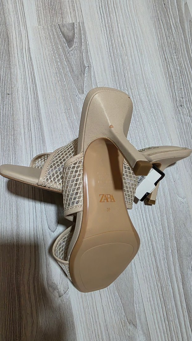 Zara Bej Kadın Topuklu Terlik - Görsel 2