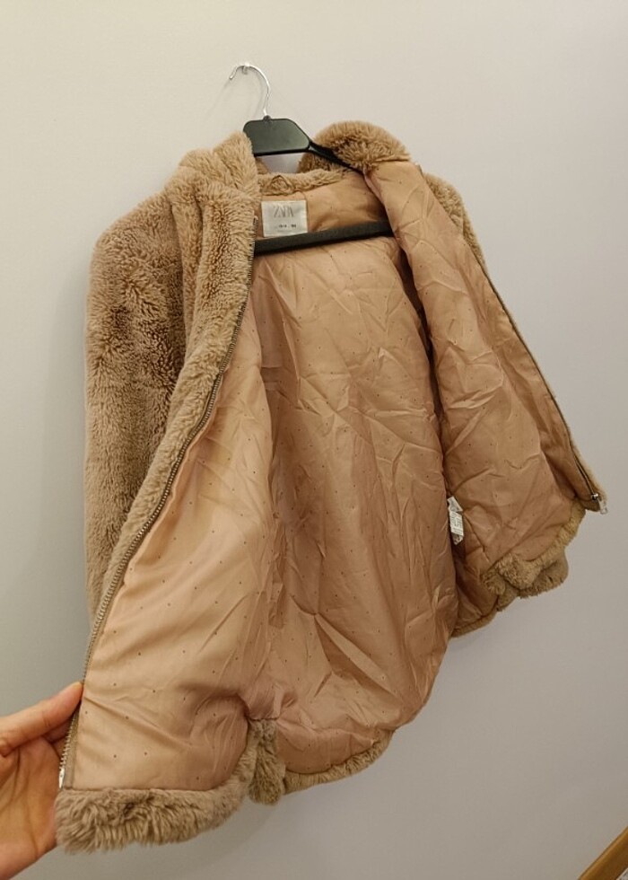 Zara peluş mont - Görsel 2