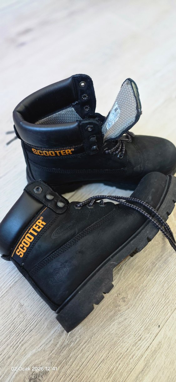 #scoodter Siyah Kadin Biker Botları - Görsel 3