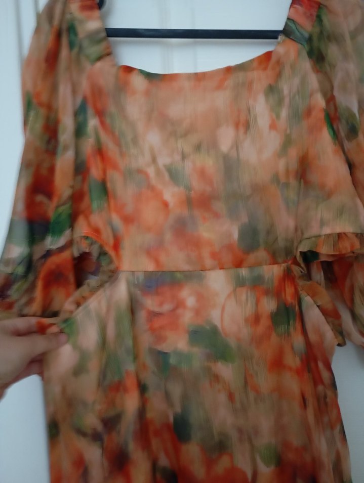 Bohem Tarz Pastel Renkli Uzun Elbise - Görsel 4