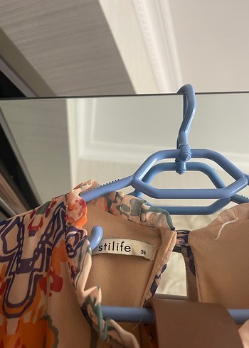 Kahverengi Bağcıklı Bohem Uzun Elbise - Görsel 3