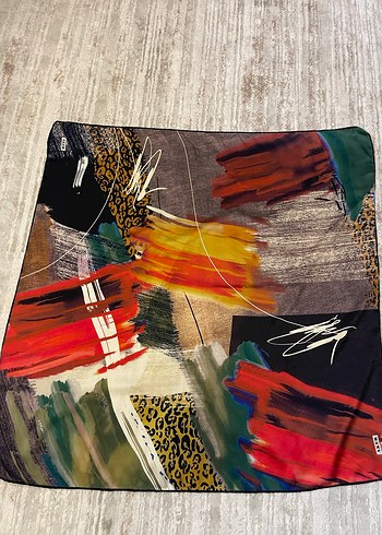 Kadın Çok Renkli Modern Desenli Şal - Görsel 2