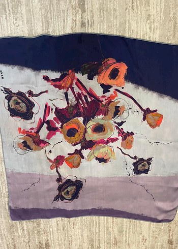 Kadın Çok Renkli Modern Desenli Şal - Görsel 7