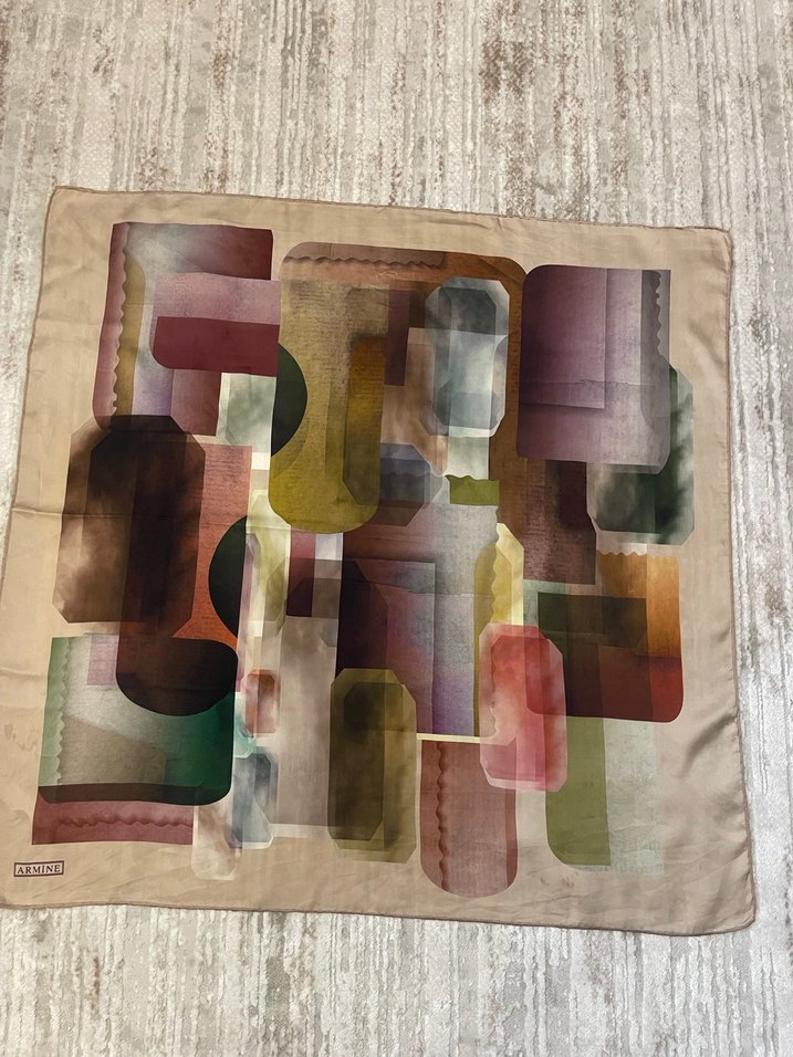 Kadın Çok Renkli Modern Desenli Şal - Görsel 5