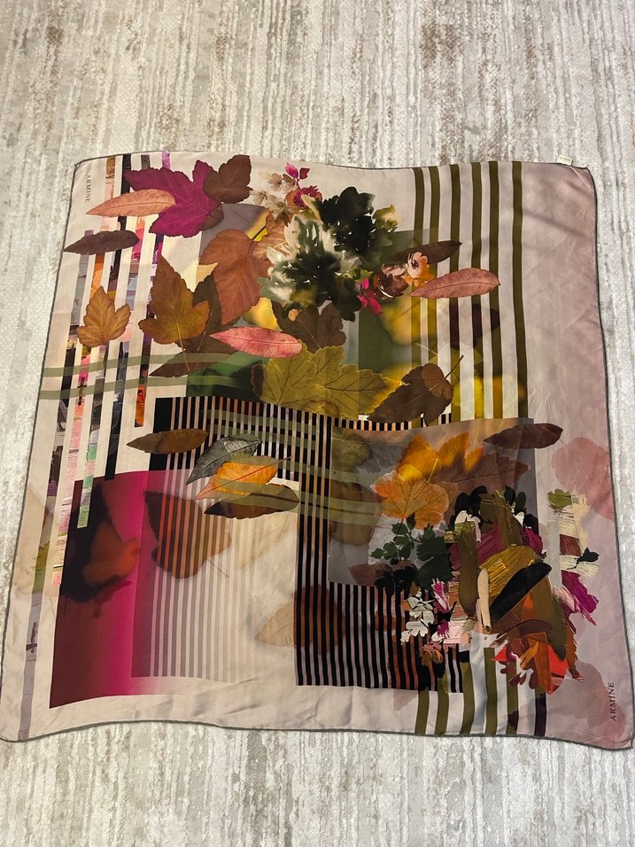 Kadın Çok Renkli Modern Desenli Şal - Görsel 4