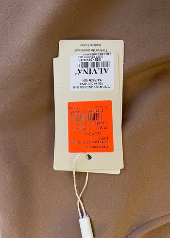 Bej Kadın Saten Kumaş Pantolon - Görsel 2