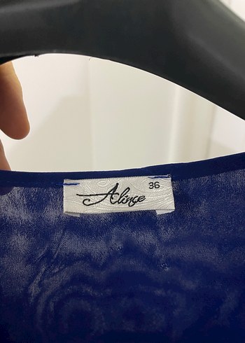 Kadın Mavi Uzun Kollu Uzun Elbise - Görsel 6