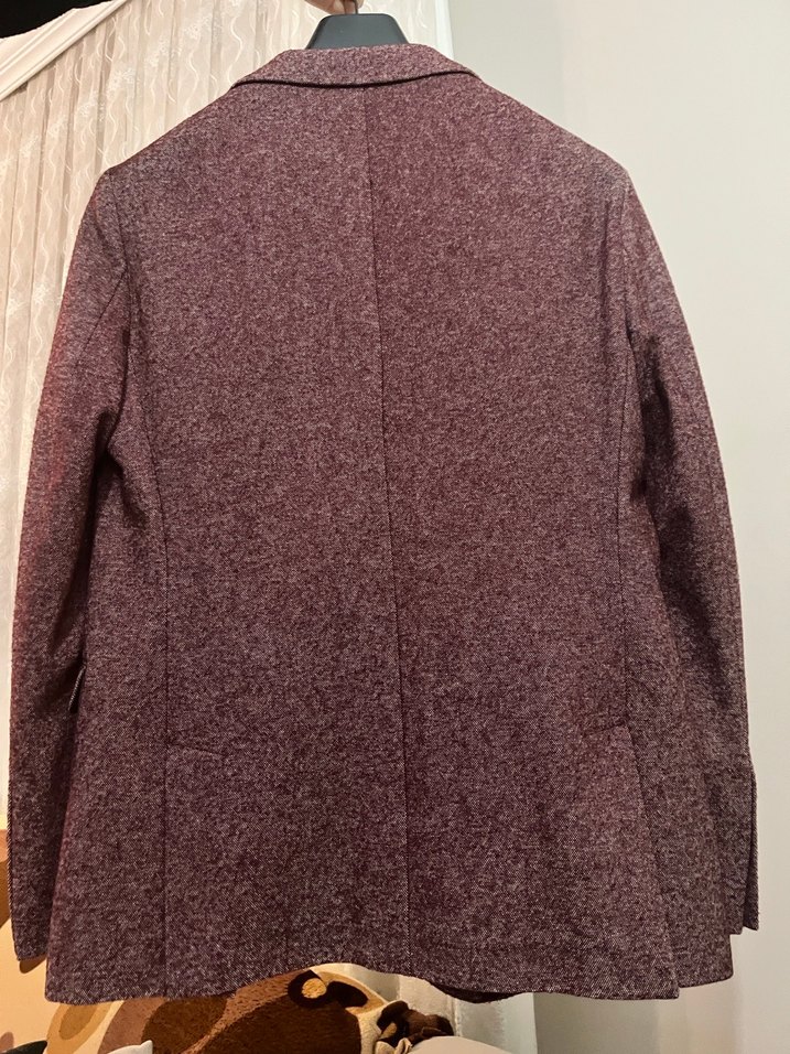 Diandor Bordo Erkek Düğmeli Modern Klasik ceket - Görsel 2