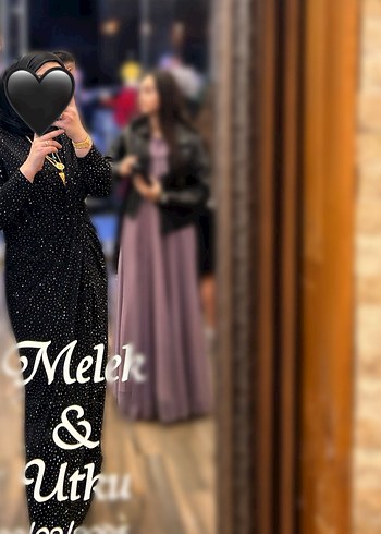 Abiye Uzun Kollu Siyah Payetli Uzun Elbise abiye
