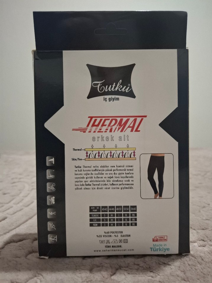 Siyah Termal Erkek Tayt (Battal) - Görsel 2