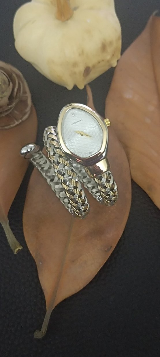 Bohem Gri Altın Renk Kadın Bileklik Saat - Görsel 4