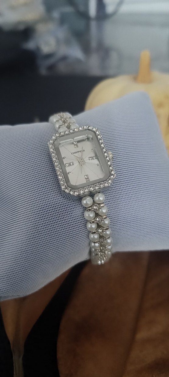 CHOPPERS Beyaz İnci Detaylı Kadın Saat - Görsel 3