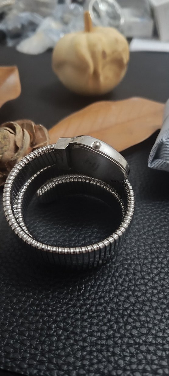 Turkuaz Rengi Bvlgari Yılanlı Taşlı Bayan Saati - Görsel 3