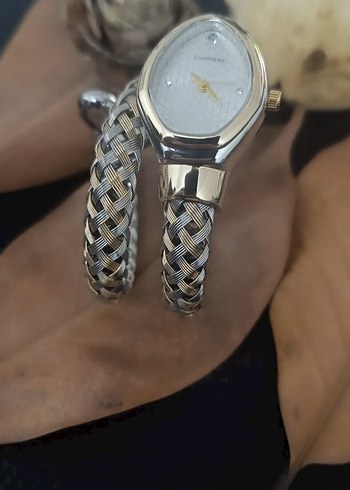 Bvlgari Model Yılanlı Klasik Kemerli Altın Gri Kadın Saati - Görsel 4