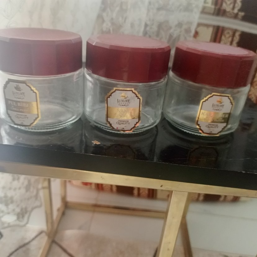 Bordo Renkli üçlü baharatlk orta boy - Görsel 2