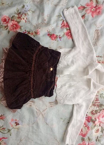 Kız Çocuk Uzun Kollu Dantel Detaylı Bolero takım - Görsel 5