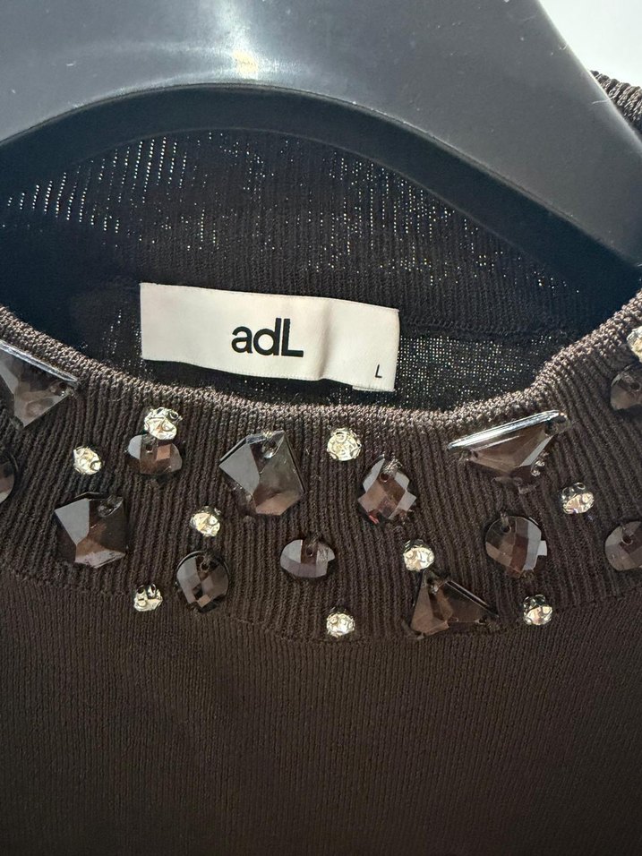 Adl Düğmeli Kadın Süet Bluz - Kahverengi - Görsel 2