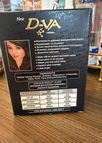 D-VA Siyah Kına Saç Boyası - Görsel 2