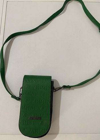 Armine Yeşil Deri Kadın Çapraz Çanta - Görsel 2