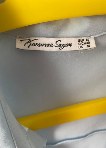 Mavi Keten Uzun Kollu Düğmeli Gömlek - Görsel 3