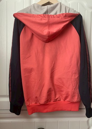 Fermuarlı, Yüksek Yakalı Pembe Spor Ceket - Görsel 2