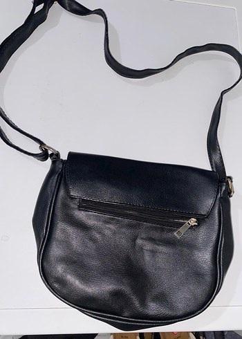 Siyah Deri Kadın Çanta - Görsel 2