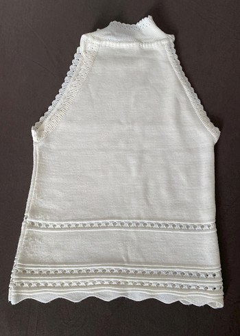 Dantel Detaylı Beyaz Bohem Kadın Süveter - Görsel 2