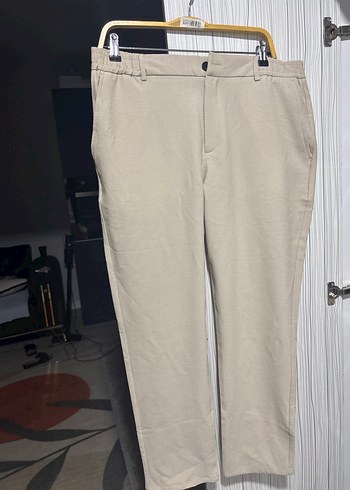 Bej erkek pantalon müslin Kumaş Sıfır ürün