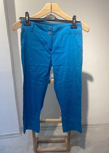 Diğer Mavi Kadın Kemerli Normal Boy Pantolon