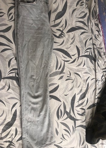 Gri Düğmeli Midi Denim Kadın Jean - Görsel 3