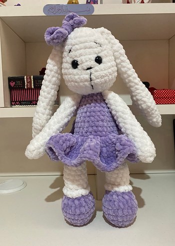 Mor Bebek Tavşan Peluş Oyuncak - Görsel 3