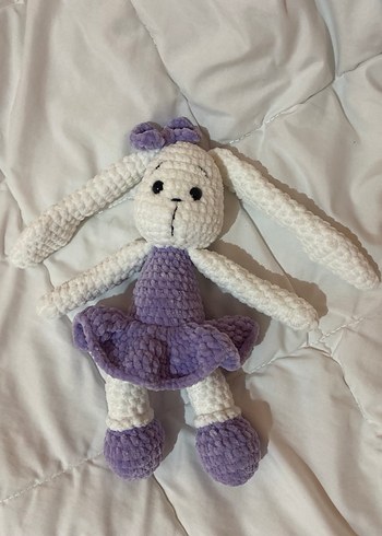 Mor Bebek Tavşan Peluş Oyuncak - Görsel 2