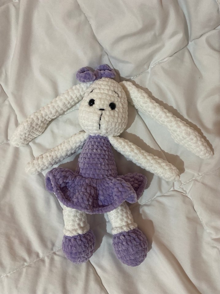 Mor Bebek Tavşan Peluş Oyuncak - Görsel 2