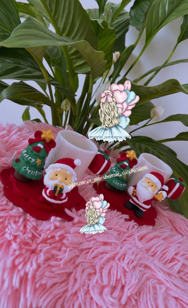 Yeni yıl temalı kahve fincanı - Görsel 3