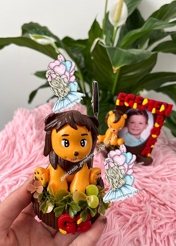 Aslan figürlü ikili set - Görsel 3