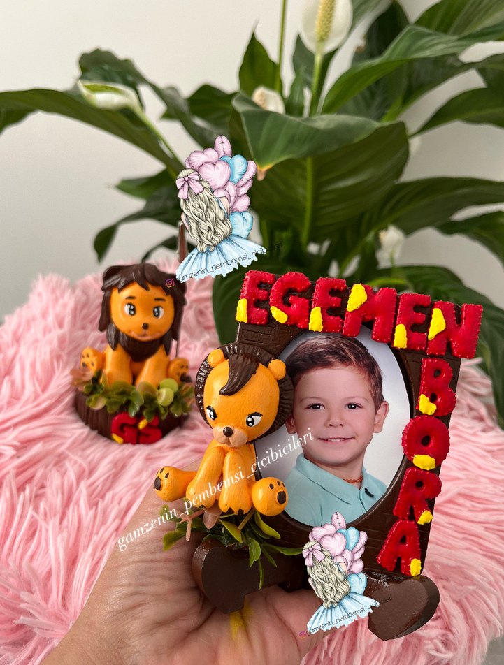 Aslan figürlü ikili set - Görsel 2