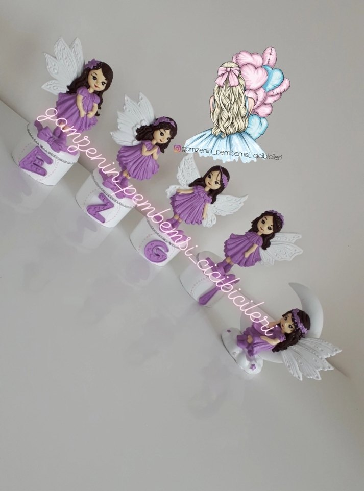 Kapı süsü & Küp İsimlik 
Ay figürlü kız hediye  - Görsel 3
