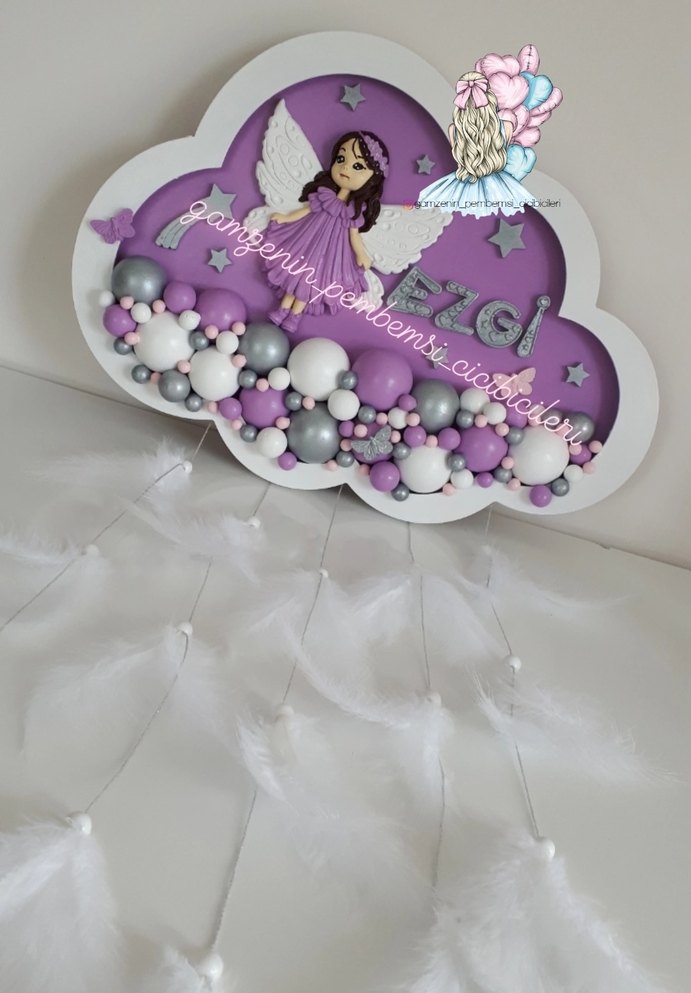 Kapı süsü & Küp İsimlik 
Ay figürlü kız hediye  - Görsel 2