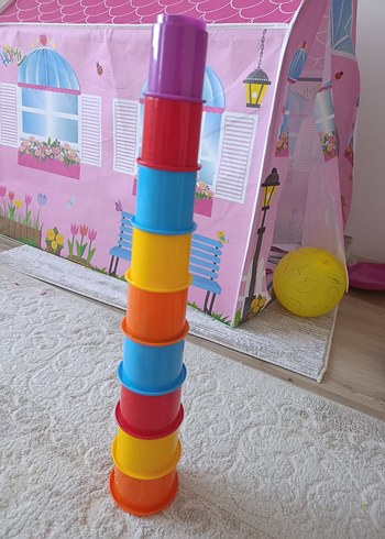  Beden Renkli Eğitim Oyuncak Kule